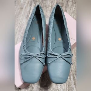 Louise Et Cie Lo-Ariell Ballet Flat Artic Mist Sienna Silk Women's Size 6 M